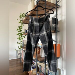 (Aritzia) Wilfred - Plaid grey trousers